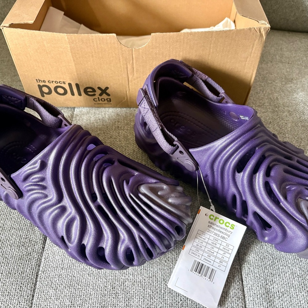 CROCS Pollex Clog Sandals - Salahe Bembury Purple Ube - Women’s 8 NWT